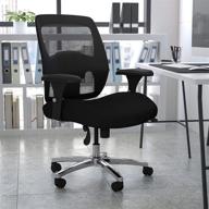 hercules series 24/7 intensive use big & tall 500 lb. rated black mesh executive ergonomic office chair with adjustable ratchet back - flash furniture логотип