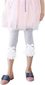img 4 attached to Girls Summer Basic Leggings Flower Girls' Clothing in Leggings