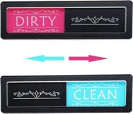 🧽 moonoon dishwasher clean dirty magnet sign indicator - 2 pack dishes black signs with strong magnets and sticker for all dishwashers and washing machines логотип