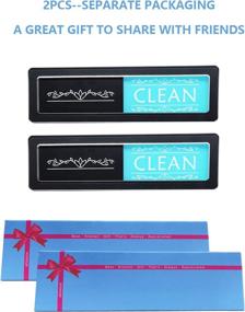 img 3 attached to 🧽 MOONOON Dishwasher Clean Dirty Magnet Sign Indicator - 2 Pack Dishes Black Signs with Strong Magnets and Sticker for All Dishwashers and Washing Machines