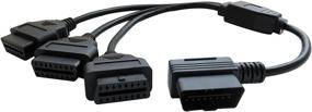 img 4 attached to 🔌 Fotag 1-3 OBD2 OBDII 16-Pin Splitter Extension Cable - Мужской к Женскому Y J1962 Кабель 1,7 фута