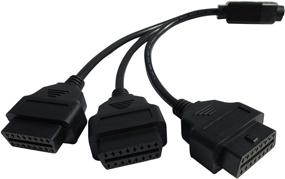 img 3 attached to 🔌 Fotag 1-3 OBD2 OBDII 16-Pin Splitter Extension Cable - Мужской к Женскому Y J1962 Кабель 1,7 фута