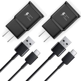 img 4 attached to 🔌 2 Pack Adaptive Fast Charger with 4 ft USB Type C Cable - Compatible with Samsung Galaxy S21/S21 Ultra/S20/S20+/S10/S10+/S10e/S9/S9+/S8/S8Plus/Edge/Active/Note 8/9/10/20