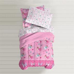 img 1 attached to 👸 Dream Factory Pink Magical Princess Twin Comforter Set - Ultra Soft Microfiber Bedding for Girls