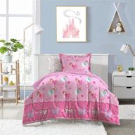 👸 dream factory pink magical princess twin comforter set - ultra soft microfiber bedding for girls logo