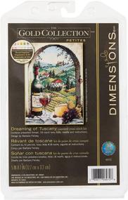 img 2 attached to 🖼️ Dimensions Gold Collection Cross Stitch Kit, Dreaming of Tuscany, 18 Count Ivory Aida Fabric, 5'' x 7'' Size