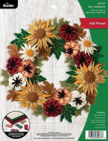 img 4 attached to Bucilla 89278E Applique Wreath Floral