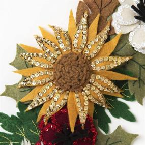 img 2 attached to Bucilla 89278E Applique Wreath Floral