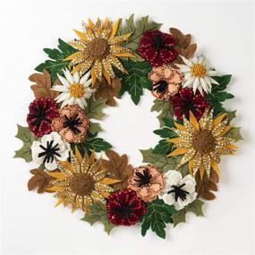 img 3 attached to Bucilla 89278E Applique Wreath Floral