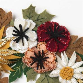 img 1 attached to Bucilla 89278E Applique Wreath Floral