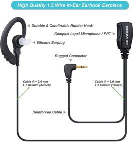 img 2 attached to BONMIXC Earpiece Compatible Motorola Talkabout
