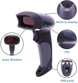 img 1 attached to 🔍 BEVA Wireless Handheld Barcode Scanner - 2-in-1 Scanner for POS, PC, Laptop, and Computer, with 2.4GHz Wireless & USB 2.0 Wired Connection - 1D Laser Barcode Reader