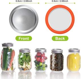 img 3 attached to 🔒 24-Count Split-Type Regular Mouth Canning Lids for Ball, Kerr Jars: Leak-proof & Airtight Seal, Food Grade Material - Silver/70 MM