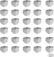 🧵 discover lgege's 30-piece silver toned vintage diy crafts metal sewing thimbles - finger thimble protector shield - ring shape thimbles protector logo