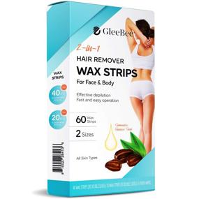 img 4 attached to 🧖 GleeBee Hair Removal Wax Strips: Effortlessly Remove Unwanted Hair from Face, Brow, Armpit, Bikini, and Legs - Includes 20 Facial Wax Strips, 40 Body Wax Strips, and 6 Calming Oil Wipes