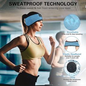 img 1 attached to 🎧 MUSICOZY Bluetooth Headband: Waterproof Sleep Headphones for Side Sleepers, Workouts, Yoga, and Office - Wireless Music, Sleep Mask, and Earbuds Included!