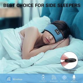 img 2 attached to 🎧 MUSICOZY Bluetooth Headband: Waterproof Sleep Headphones for Side Sleepers, Workouts, Yoga, and Office - Wireless Music, Sleep Mask, and Earbuds Included!