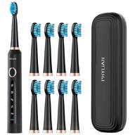 sonic electric toothbrush for adults - rechargeable power toothbrush with travel case, 8 duponts brush heads, 5 modes, 3 hours fast charge for 60 days logo