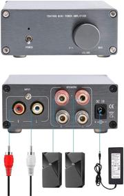img 2 attached to 🔊 Усилитель звука Facmogu TDA7498E стерео с блоком питания DC 24V 6A - 160W x 160W Двухканальный Hi-Fi усилитель, миниатюрный интегрированный цифровой усилитель класса D для автомобильного аудио и домашних динамиков (усилитель + адаптер)