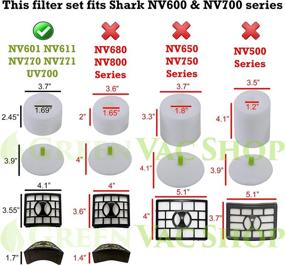 img 3 attached to 🔍 Ultimate Filter Set for Shark DuoClean Rotator Lift-Away Speed Zero-M: GreenVacShop's NV601, NV611, NV770, NV771, UV700, XFF600 XHF600 (4 Foam + 4 Felt + 2 HEPA Filters Kit)