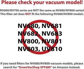 img 2 attached to 🔍 Ultimate Filter Set for Shark DuoClean Rotator Lift-Away Speed Zero-M: GreenVacShop's NV601, NV611, NV770, NV771, UV700, XFF600 XHF600 (4 Foam + 4 Felt + 2 HEPA Filters Kit)