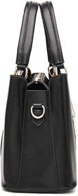 img 2 attached to 👜 Stylish Women's Top Handle Satchel Handbags: PU Leather, Multi Pockets, Shoulder Bags