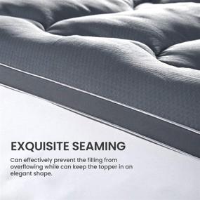 img 1 attached to 🛌 Sleep Zone Grey Full Mattress Topper Cover: Cooling Ultra Soft Fluffy Cushioning, Deep Pocket 8-21 Inch, Down Alternative Bed Topper