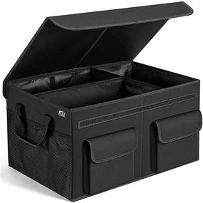 img 4 attached to 🚗 MIU COLOR Car Trunk Organizer with Lid for SUV: Spacious, Durable, Non-Slip Bottom