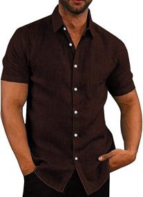 img 4 attached to 👔 COOFANDY Textured Designer Western Regular Men's Shirts: Elevate your Clothing Style