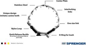 img 3 attached to 🐶 Herm Sprenger Neck Tech Stainless Steel Prong Dog Training Collar with Quick Release Buckle - Pet Pinch Collar for Dogs | No-Pull Collar, Made in Germany