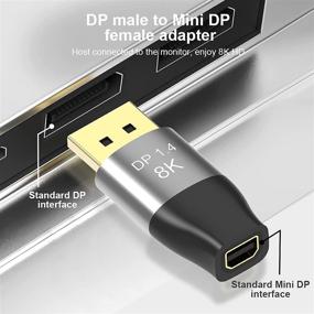 img 3 attached to 🔌 Адаптер DisplayPort к Mini DisplayPort BolAAzuL 8K 2 шт.: двунаправленный MDP к DP/DP мужской к Mini DP женский конвертер на 8K(76804320)@60Гц, 4K@144Гц, 2K@165Гц