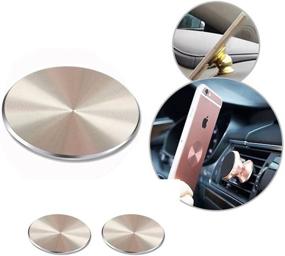 img 1 attached to 📱 HERLANKKI Adhesive Metal Plate Mounting Kits: Ultimate Magnetic Patch for iPhone X XS Max Samsung Galaxy - Perfect for Air Vent Magnetic Car/Vehicle Mount Holder