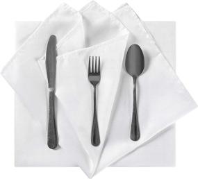 img 1 attached to 🍽️ Cupuamon Reusable Polyester Wedding Napkins: Food & Beverage Service Equipment and Supplies