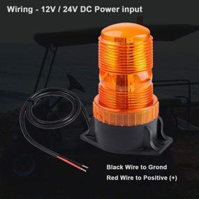 img 2 attached to Magnetic Amber LED Strobe Lights - Enhance Safety on Forklifts, Golf Carts, UTVs, Cars, Trucks, and Tractor with WOWTOU 12V 24V Flashing Beacon