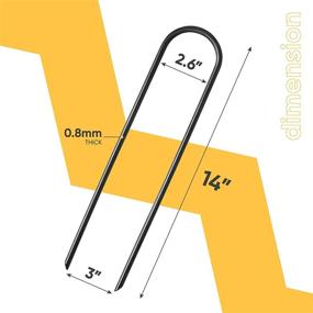 img 3 attached to 💪 VASGOR 12” x 2.8” Trampoline Wind Stakes: Heavy-Duty U Shape Ground Anchors for Maximum Stability