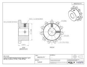 img 1 attached to Tsubaki 41B11FJ Finished Sprocket Single