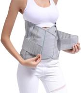 👍 tandcf xl back support brace - adjustable lumbar support belt for women & men - waist trainer belt for entire back pain relief - maintains spine alignment & safety логотип