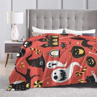 qoqiosoc halloween blankets pumpkin suitable logo