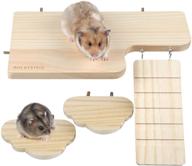 enhance your small pet's habitat with bucatstate hamster wooden climbing ladder and platform stand - a perfect cage accessory for gerbils, dwarf guinea pigs, syrians, and other small pets logo