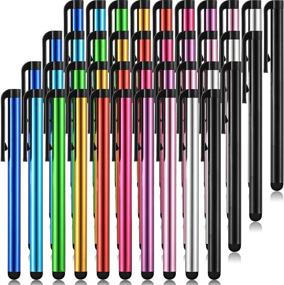 img 4 attached to 🖊️ Outus 40 Pieces Capacitive Slim Stylus Pens for Touch Screens - Compatible with iPhone, iPad, Tablet (Multicolor)