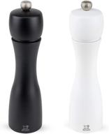 peugeot tahiti 8 inch black pepper mill & white salt mill set – elegant seasoning duo logo