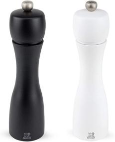 img 4 attached to Peugeot Tahiti 8 Inch Black Pepper Mill & White Salt Mill Set – Elegant Seasoning Duo