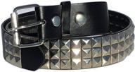 stylishly edgy: dangerous threads black studded belt logo