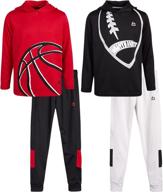 rbx boys jogger set 4 piece sports & fitness for team sports logo