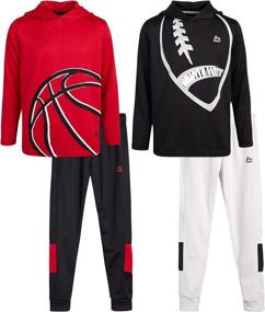 img 4 attached to RBX Boys Jogger Set 4 Piece Sports & Fitness for Team Sports