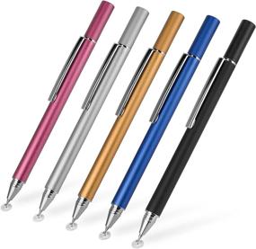 img 1 attached to 💥 Enhance Your HP Spectre X360 Experience with BoxWave Stylus Pen - FineTouch Capacitive Stylus for Precise Control - Metallic Silver