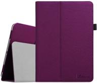 📱 fintie folio case for ipad air 2: premium vegan leather slim fit cover in purple – smart stand, auto sleep/wake feature logo