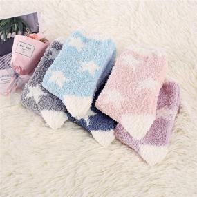 img 2 attached to 🧦 Winter Women's Fluffy Sleep Socks - Fleece Fuzzy, Athletic, Warm & Plush Cozy Socks