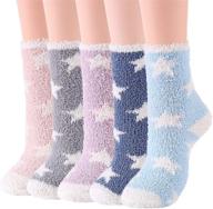 🧦 winter women's fluffy sleep socks - fleece fuzzy, athletic, warm & plush cozy socks logo