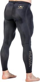 img 4 attached to Mava Men's Compression Pants: Cozy and Supportive Base Layer Tights for Sports, Running, and Gym Workouts